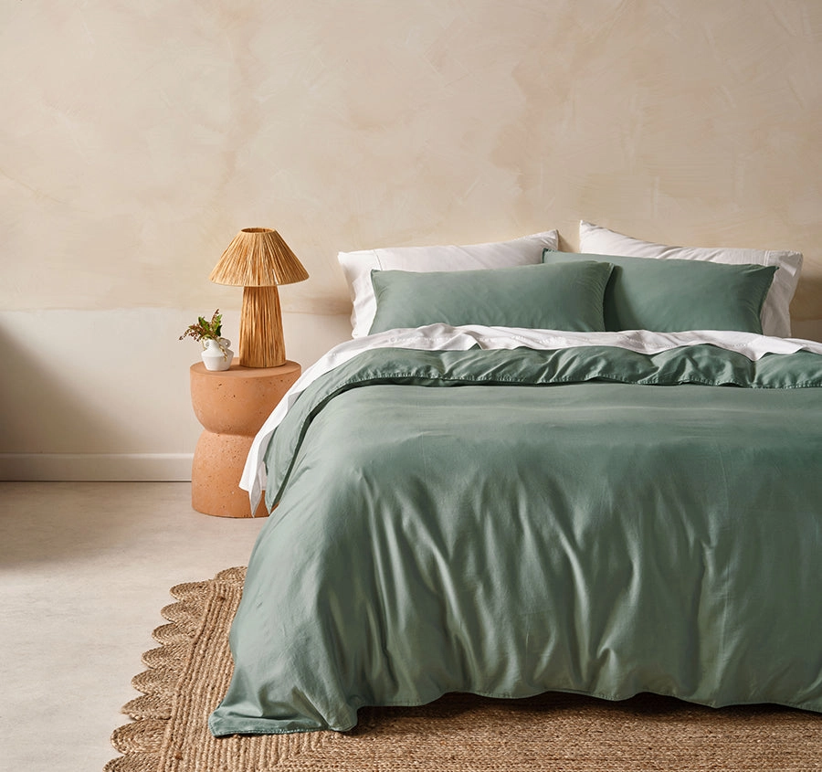 Surf Wash Quilt Cover Set Range Seafoam