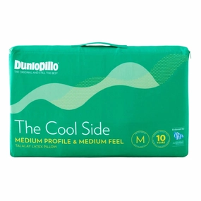 The Cool Side Latex Pillow Medium Profile & Medium Feel Pillow by Dunlopillo
