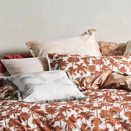 Tourelles Paprika Quilt Cover Set by Linen House