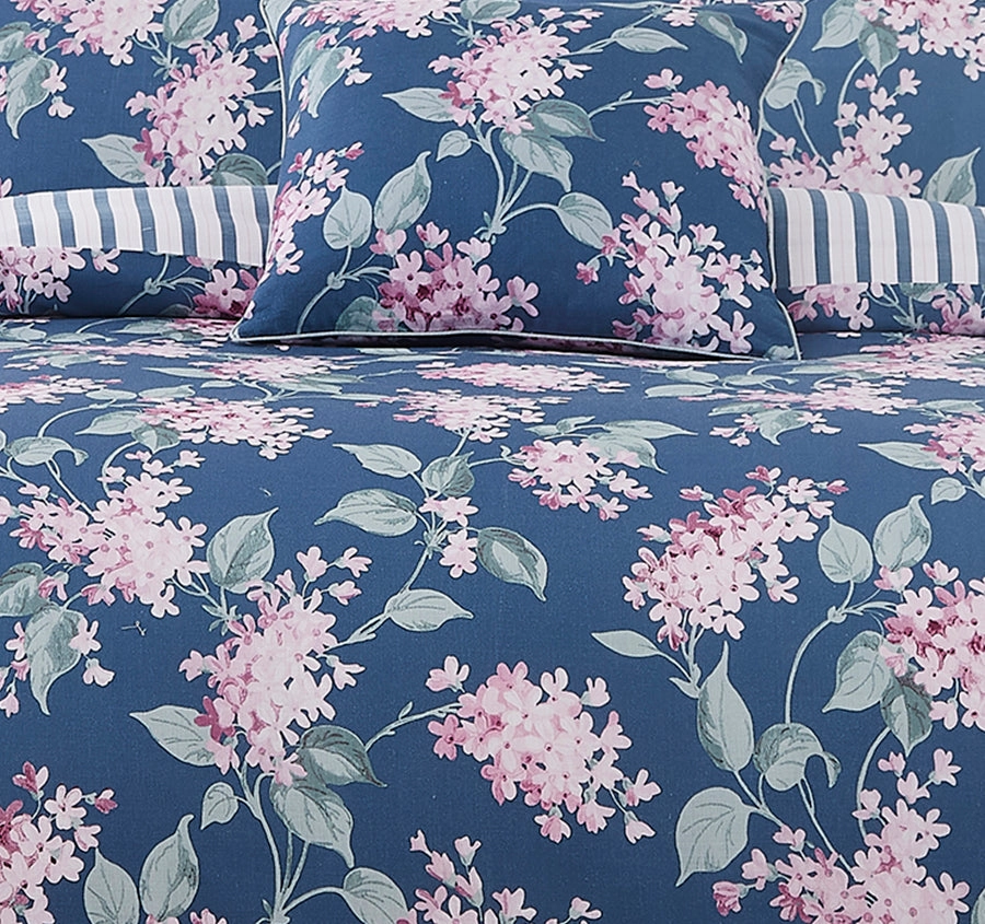 Trailing Vintage Blossom Quilt Cover Set Range Midnight Blue