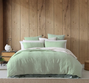 Tropicana Quilt Cover Set Range Sage