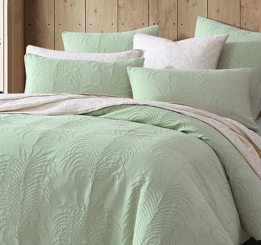 Tropicana Quilt Cover Set Range Sage