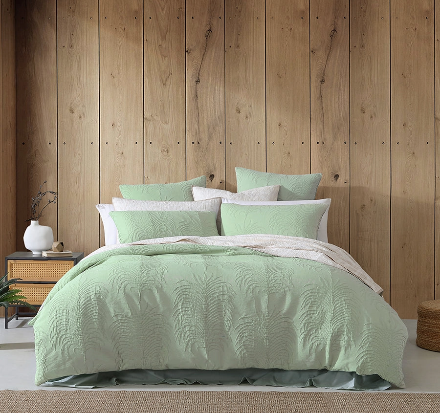 Tropicana Quilt Cover Set Range Sage