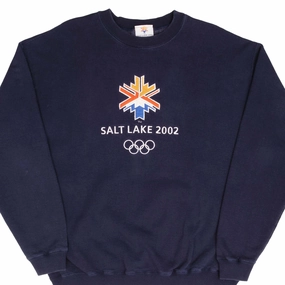 VINTAGE SALT LAKE CITY WINTER OLYMPICS 2002 EMBROIDERED SWEATSHIRT SIZE XL