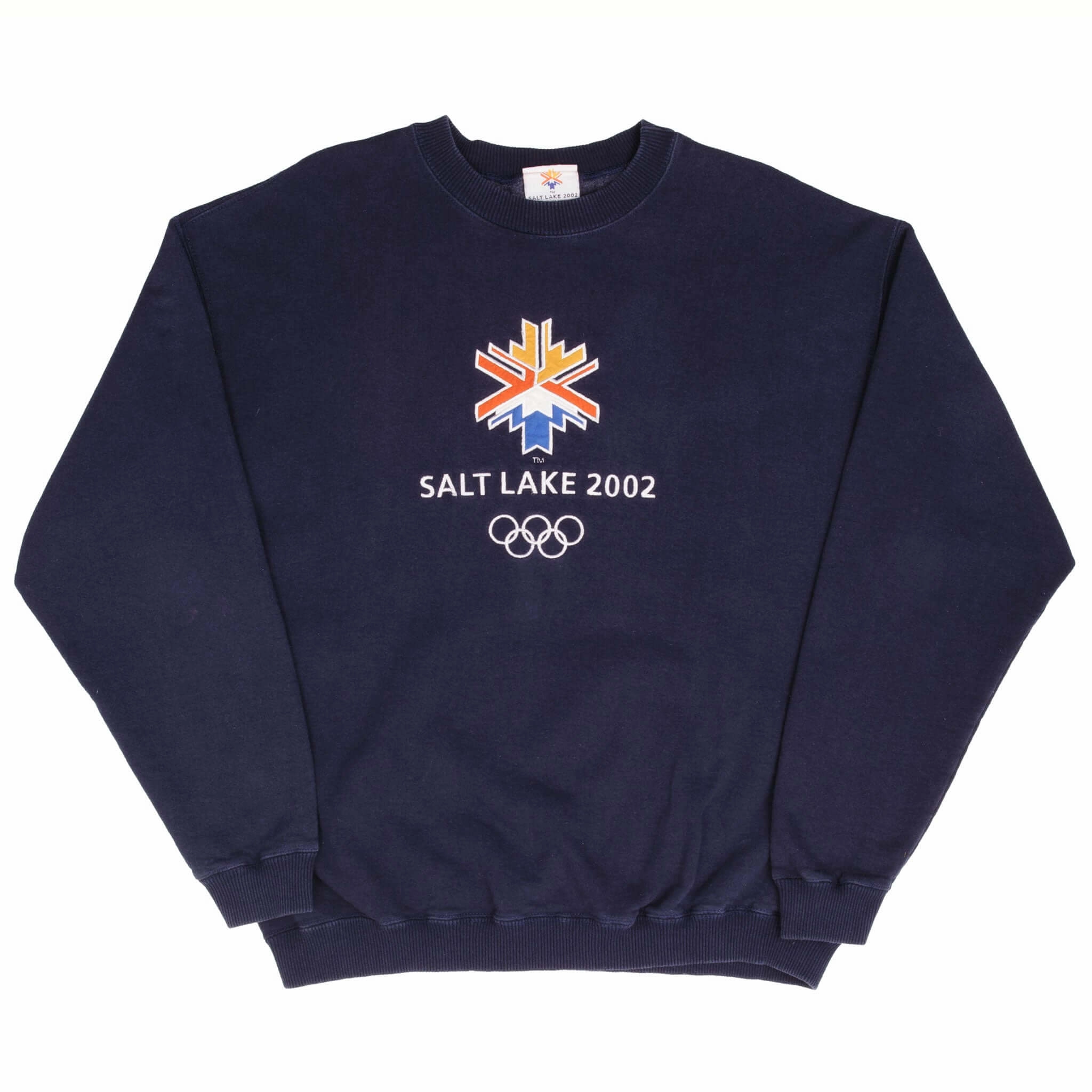 VINTAGE SALT LAKE CITY WINTER OLYMPICS 2002 EMBROIDERED SWEATSHIRT SIZE XL