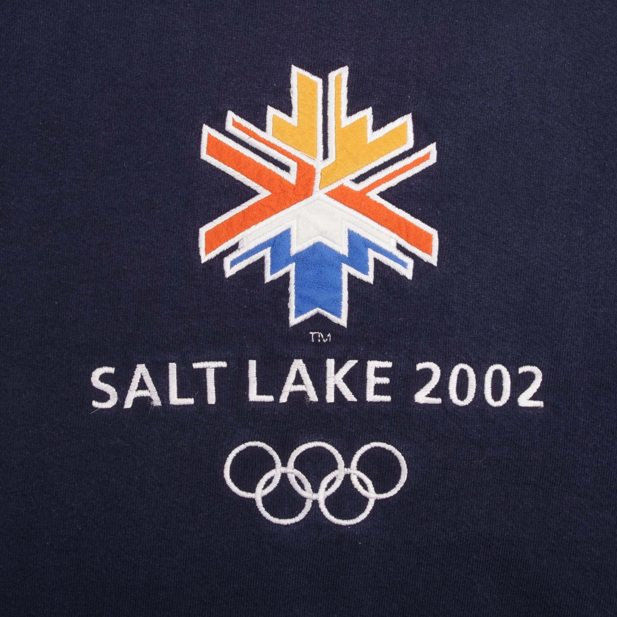 VINTAGE SALT LAKE CITY WINTER OLYMPICS 2002 EMBROIDERED SWEATSHIRT SIZE XL