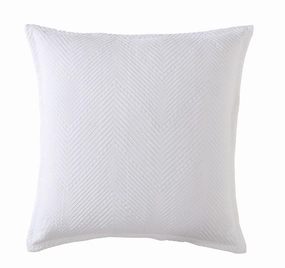 Viva White European Pillowcase by Private Collection