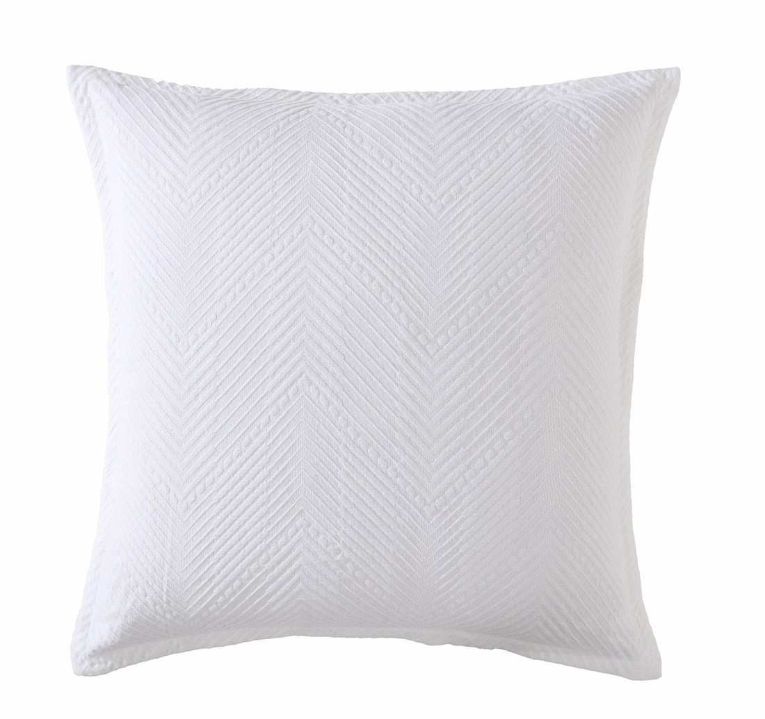 Viva White European Pillowcase by Private Collection
