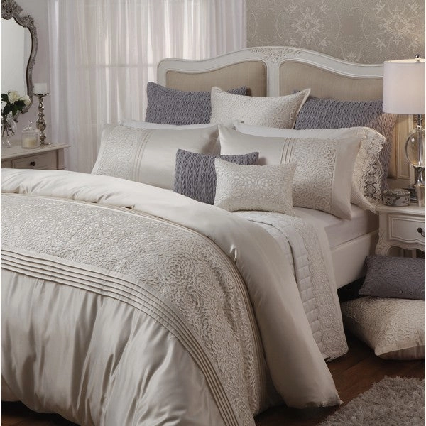 Xanthia Ivory Quilt Cover and Accessories by Private Collection