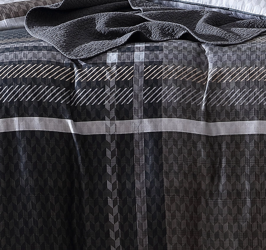 Yarmouth Quilt Cover Set Range Grey