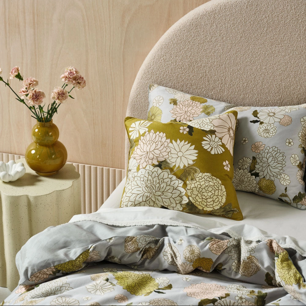 Zuri Seafoam Cushion by Linen House