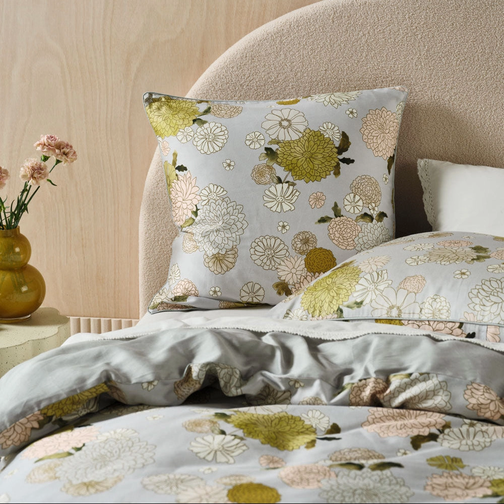 Zuri Seafoam European Pillowcase by Linen House